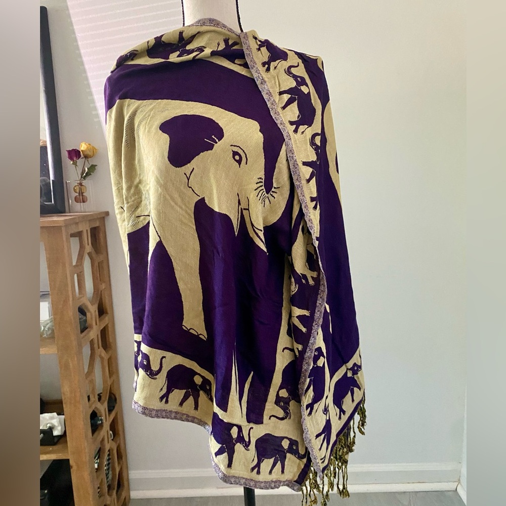 Elephant shawl or scarf